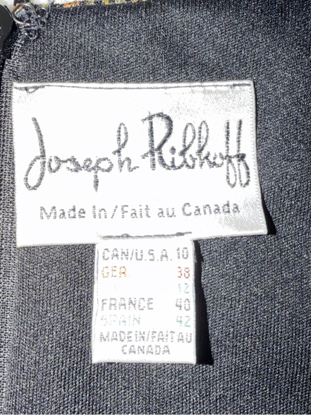 Joseph Ribkoff Multi Color Cross-Front Mini Dress - Picture 3 of 4